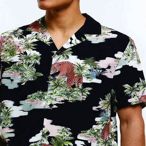 เสื้อยืดฮาวายผู้ชาย ป้องกันริ้วรอย คุณภาพพรีเมียม สวมใส่สบาย ขายดี ดีไซน์ล่าสุด เสื้อผู้ชาย พร้อมโลโก้/สีตามสั่ง - Product Image 3