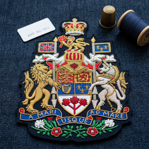 Custom Embroidered Lace Coat of Arms Patch <b>Sew</b>-On Fabric Badge Irregular Shape Classical Design for Garment Art No 061 - Product Image 3