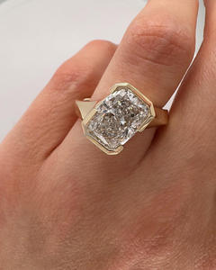 IGI/GIA Lab cultivé Vintage 14k or mariage/fiançailles unisexe bague coupe diamant pour anniversaire fête cadeau bagues fines - Product Image 1