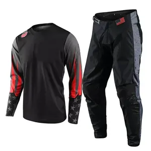 Ensemble de vêtements de motocross MTB, pantalon et maillot, combo MX, été, coupe-vent, manches longues, impression par sublimation, combinaison de motocross avec tissu respirant - Product Image 3