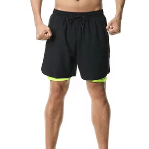 Shorts décontractés mi-taille pour homme, séchage rapide, légers et élastiques, pour la course, le fitness et la randonnée - Product Image 1