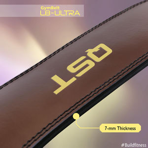 เข็มขัดยกน้ำหนักหนังแท้ หัวเข็มขัดแบบสองง่าม สำหรับออกกำลังกายในยิม รองรับหลัง ความหนา 7 มม. เข็มขัดรัดกระชับ - Product Image 5