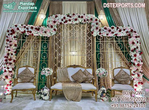 Les plus beaux murs de bougie de scène de réception de mariage murs de bougie en métal de scène de mariage moderne murs de bougie de mariage étincelants pour la scène - Product Image 5