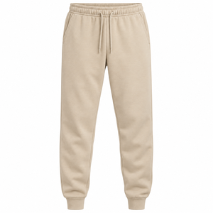 Pantalon de survêtement décontracté pour homme en molleton 100 % coton léger, anti-plis, taille mi-haute, tricoté élastique - Product Image 4