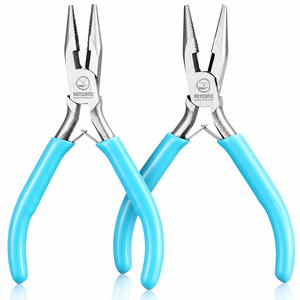 Stainless Steel Jewelry Making Pliers Set 2pcs Chain Nose 4.5 Inch Precision <b>Craft</b> Pliers for <b>Wire</b> Wrapping Repair Beading Tools - Product Image 1