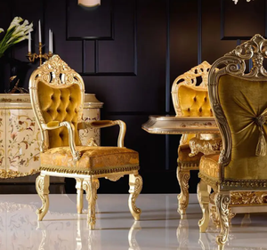 ชุดโต๊ะรับประทานอาหารไม้สักแกะสลักสไตล์ยุโรปสุดหรูหรา  รักษ์โลก เหมาะสำหรับโรงแรมและห้องรับประทานอาหารสุดหรู ผลิตในอินโดนีเซีย - Product Image 2