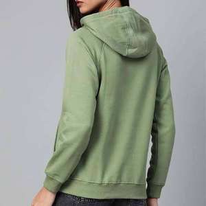 Sudadera con Capucha Extra Grande de Color Rosa Claro para Mujer, Informal, de Invierno, Suave y Pesada, 100% Algodón, con Logotipo Personalizado, para Uso Diario - Product Image 3