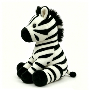 Peluche de cebra, peluche de cebra blanco y negro, muñeco de peluche de cebra sentado, peluche de cebra - Product Image 3