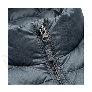 Hooded Quilted Waterproof <b>Bubble</b> Jacket Black Full Sleeve Winter Windproof Cotton Shell Knitted Fabric Polyester Filling Stand - Product Image 4