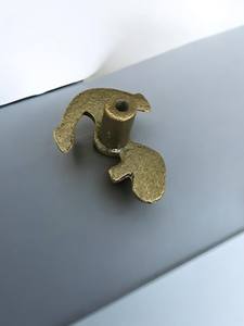 Perilla de ancla de hierro náutico contemporáneo, acabado de latón antiguo, cajón de armario decorativo duradero, tirador de dormitorio, armario de sala de estar - Product Image 4