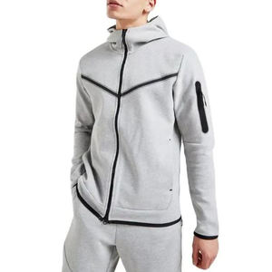 Ensemble de survêtement imprimé à capuche pour hommes, réfléchissant, deux pièces, pour jogging et course nocturne, vêtements de sport, logo personnalisé, vente en gros - Product Image 1