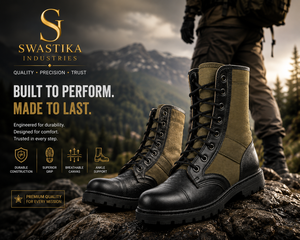 SUPER FORCE JB-SW-01 Leather/Suede Oxford Upper Black All Season Waterproof ISO9001 Certified <b>High</b> <b>Top</b> <b>Boots</b> Zip Rust - Product Image 3
