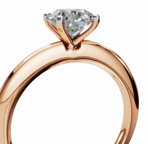 Bague en or avec diamant authentique 9K 14K 18K Or jaune rose blanc Métal Bijoux fins Idée cadeau Bague de fiançailles Bague de mariage pour elle - Product Image 3