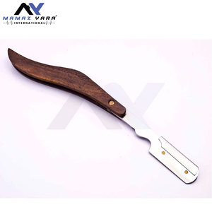 มีดโกนหนวดมืออาชีพ ลดราคาพิเศษ ใบมีดสแตนเลสเปลี่ยนได้ ด้ามไม้คุณภาพสูง ทนทาน คมกริบ ราคาประหยัด อุปกรณ์โกนหนวด - Product Image 3