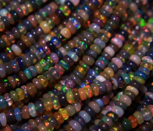 Collar largo con cuentas de ópalo de 18 pulgadas, hebra de ópalo multicolor de calidad superior para la fabricación de joyería, precio de fábrica directo al por mayor. - Product Image 2