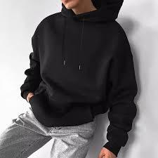 เสื้อฮู้ดดี้โอเวอร์ไซส์ผ้าถักเนื้อหนา ทรงหลวม ไหล่ตก สีพื้น สำหรับฤดูใบไม้ร่วง ผู้ชาย สไตล์ลำลอง ผ้าฝ้าย 100% คุณภาพสูง 500gsm - Product Image 2