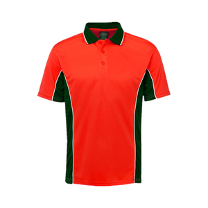Men's Black <b>Orange</b> Color Blocked <b>Polo</b> Shirt Short Sleeve Quick Dry Knitted Casual Button Front Logo - Product Image 4