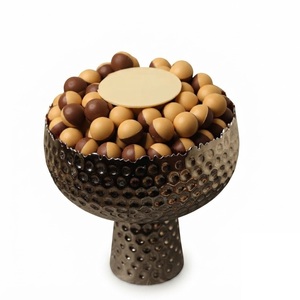 Bol à chocolat rond en acier inoxydable de luxe avec finition argentée polie, plateau à dessert gourmet fait main pour la décoration de mariage et d'hôtel - Product Image 4