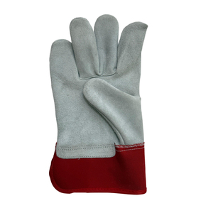Canadian <b>Gloves</b> <b>Knit</b> Wrist Cowhide Palm Safety Work <b>Gloves</b> Canadian <b>Gloves</b> Extended Safety Cuff Leather Work <b>Gloves</b> - Product Image 3