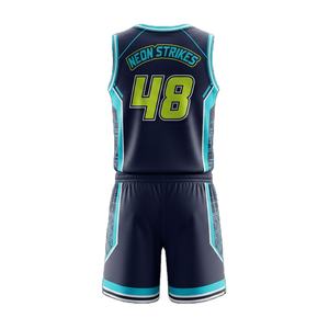 Ensemble uniforme de basket-ball réversible de haute qualité pour hommes maillot vierge respirant en maille de sublimation vêtements de basket-ball personnalisés - Product Image 2