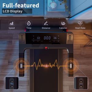 3.75HP Folding <b>Treadmill</b> with 12 Programs, APP Connectivity, & Quiet <b>Motor</b> - Compact Home Gym Solution - Product Image 5