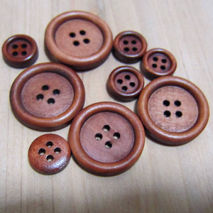 กระดุมไม้ทำมือสำหรับเสื้อผ้าสไตล์วินเทจ กระดุมไม้แบบแบน 4 รู สำหรับเสื้อผ้าและงานฝีมือ - Product Image 5