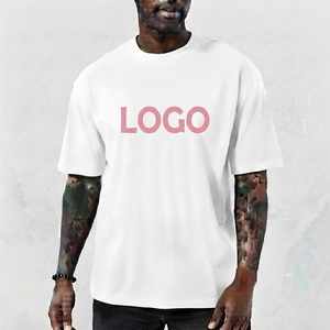2026 <b>Men's</b> <b>White</b> Cotton <b>Short</b> <b>Sleeve</b> T-<b>Shirt</b> With Pink Logo Print O-Neck Casual Style Regular Fit for <b>men</b> - Product Image 1