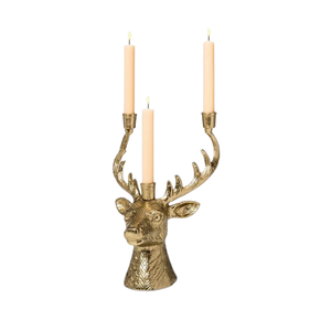 Porte-bougie en métal plaqué or, design renne, style pot à bougie unique en béton, pour décoration de mariages et de dîners - Product Image 6