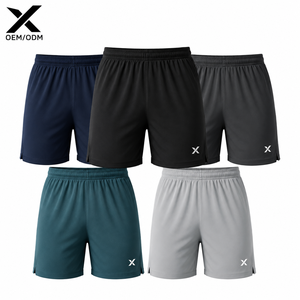 Shorts de sport décontractés pour hommes X Sports City – Couleurs premium, séchage rapide, en polyester tricoté, pour l'été, taille élastique, coupe mi-longue - Product Image 1