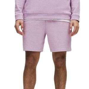 Men's Lavender Hoodie and <b>Shorts</b> Set Cotton Waffle Knit Casual Summer Wear Solid Color Breathable Street wear Outfit Custom Men - Product Image 4