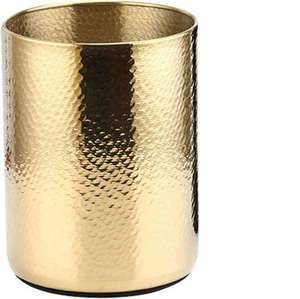 Seau à glace en cuivre fait main, design industriel rond, refroidisseur de boissons en métal - Product Image 3