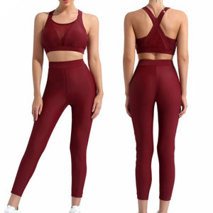 Conjunto de Yoga para Mujer, 2 Piezas, Cintura Alta, Sin Costuras, Fabricante Mayorista OEM ODM - Product Image 1