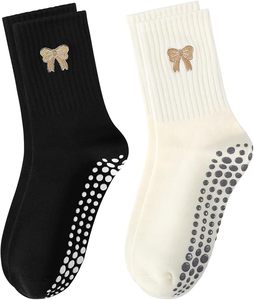 Pilates <b>Socks</b> With <b>Grips</b> for Women Cute Non Slip Crew Gripper Yoga <b>Sock</b>-Grippy Sticky for Hospital/Dance Barre/Workout - Product Image 1