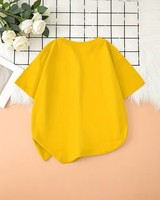 Men's Yellow T-Shirt with Car Print Short Sleeve O-Neck Casual Regular Fit Breathable 100% Cotton Jersey Fabric 220g