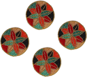 Sous-verres perlés de luxe faits à la main, écologiques, vert, bleu, blanc, napperons de table, sous-verres perlés, vente chaude - Product Image 5