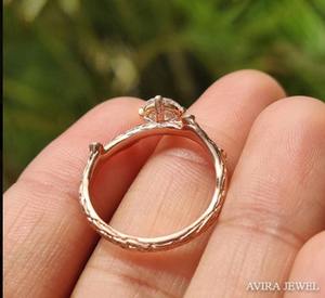 Anillo de Diamante de Lujo Cultivado en Laboratorio, 1 Quilate, Oro Rosa Sólido de 10k/14k/18k, Sin Níquel, Sin Plomo, Joyería de Boda, Compromiso, Avira - Product Image 3