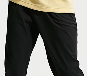 Men's <b>Black</b> Straight Leg Casual Pants Elastic Waist Breathable Polyester <b>Trousers</b> Autumn Wear - Product Image 5