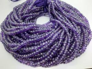 Perles de pierres précieuses en améthyste naturelle facettées, forme rondelle, 5-6 mm, perles rondelles en améthyste, 13 pouces, améthyste violette, perles en vrac pour bijoux - Product Image 6