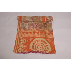 Colcha Kantha Gudri de Algodón Suave, Hecha a Mano, con Estampado Vintage, Lavable, Ecológica, Reversible, para Cama o Sofá - Product Image 4