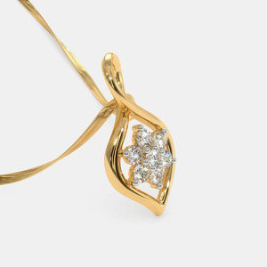 Collar con Colgante de Diamante Cultivado en Laboratorio con Diseño Floral Infinito en Oro Amarillo - Product Image 2