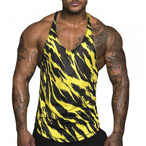 High Quality Custom Mens Knitted Cotton Tank Tops Fitness Gym Wear Breathable Anti-shrink Casual Style Print Hot Selling - Product Image 3