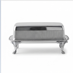 Plato para Mantequilla de Metal de Diseño Clásico en Plata de Ley, Vajilla para la Mesa, Plato para Mantequilla de Metal para el Hogar y la Cocina - Product Image 4