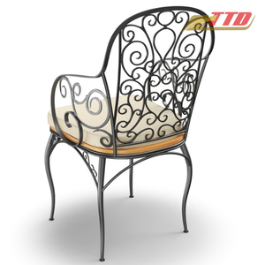 Luxury Outdoor Wrought Iron <b>Table</b> and Chairs Decorative Garden Furniture for Villas Estates and Resort Projects - Product Image 5
