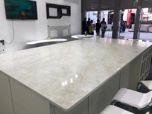 MiyaStone Modern 3D Printed Taj Mahal Quartz Big Slab for Kitchen Countertop & Villa <b>Builders</b> - Product Image 3
