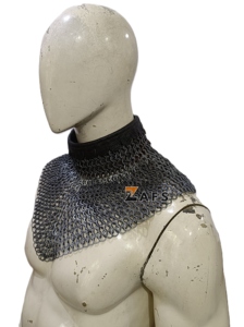 Armadura Medieval Hecha a Mano de Acero Suave con Collar de Malla de Acero Plana y Remaches, Regalo Histórico para Navidad y Halloween - Product Image 3