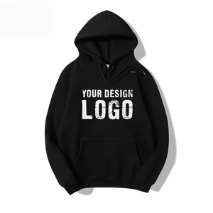 Sudadera con capucha lisa extragrande para hombre, con hombros caídos, OEM al por mayor, con logo personalizado, informal, de forro polar, para deporte y uso diario. - Product Image 3