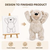 Ours en peluche personnalisé en coton PP, directement de l'usine, anti-stress, tissu super doux, fabricant OEM/ODM pour marques en marque blanche