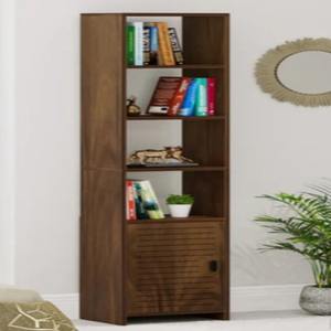 ตู้หนังสือไม้เอ็นจิเนียร์แบร์เนียพร้อมชั้นวางและประตูด้านล่างสำหรับจัดเก็บ - Product Image 6