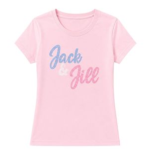 T-shirt rose à manches courtes et col rond pour adolescentes avec motif en strass, idéal pour l'école, le quotidien et le streetwear, vêtement confortable. - Product Image 1