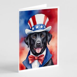 Lunatique A7 Taille 5x7 Cartes Vierge Pack 8 Patriotic American Labrador Retriever Cartes de Voeux avec Enveloppes - Product Image 1